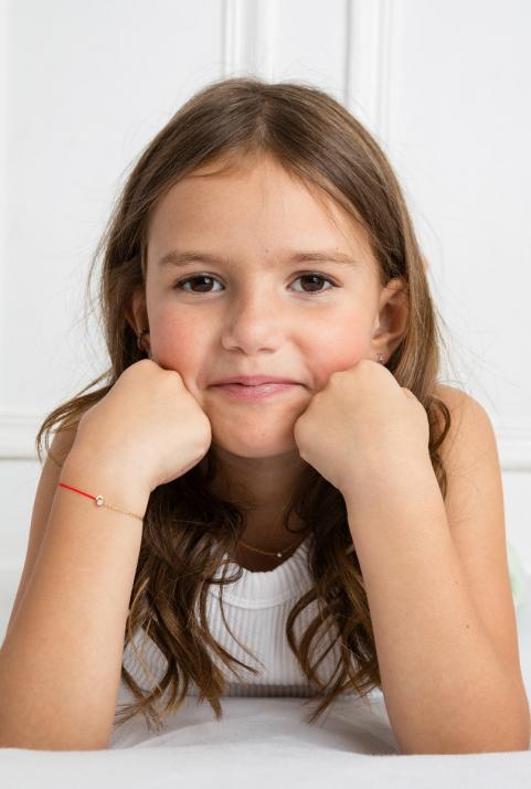 Pulsera Media Cadena Medio Hilo Bébé Mini Horse Oro Amarillo - Redline - 0++