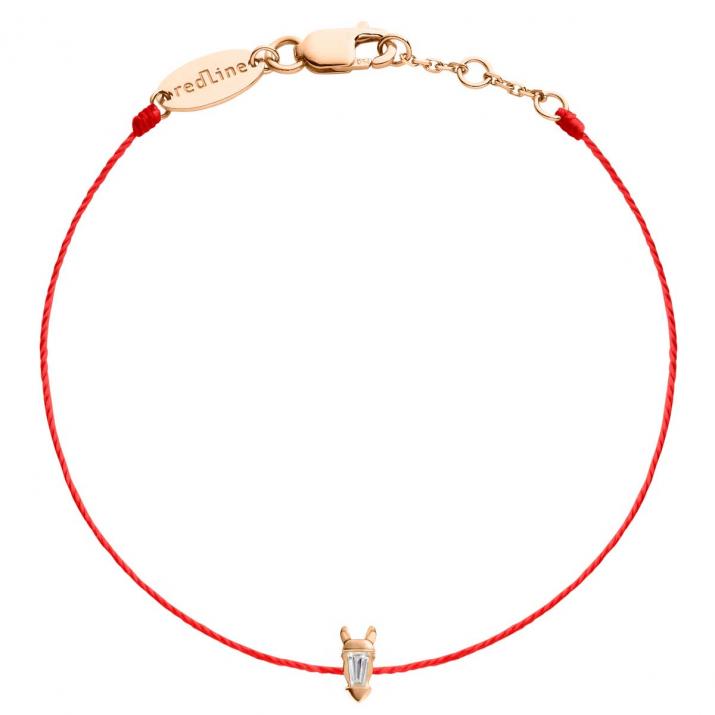 Pulsera Hilo Lucky Horse Oro Rosa - Redline - 0++