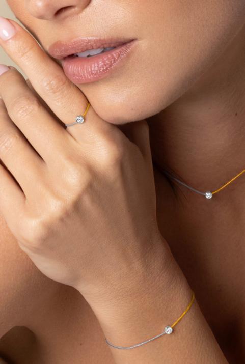 Pulsera Hilo Pure bicolor Oro Blanco - Redline - 0++