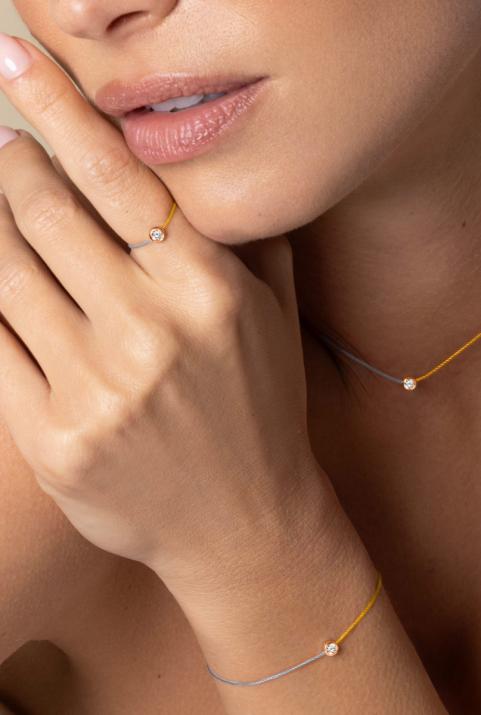 Pulsera Hilo Pure bicolor Oro Rosa - Redline - 0++