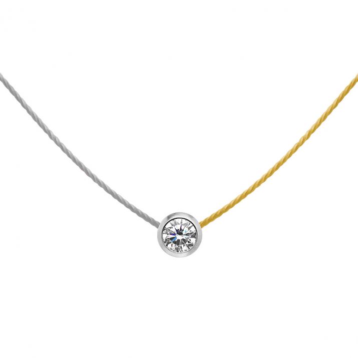 Collar de Hilo Pure bicolor Oro Blanco - Redline - 0++