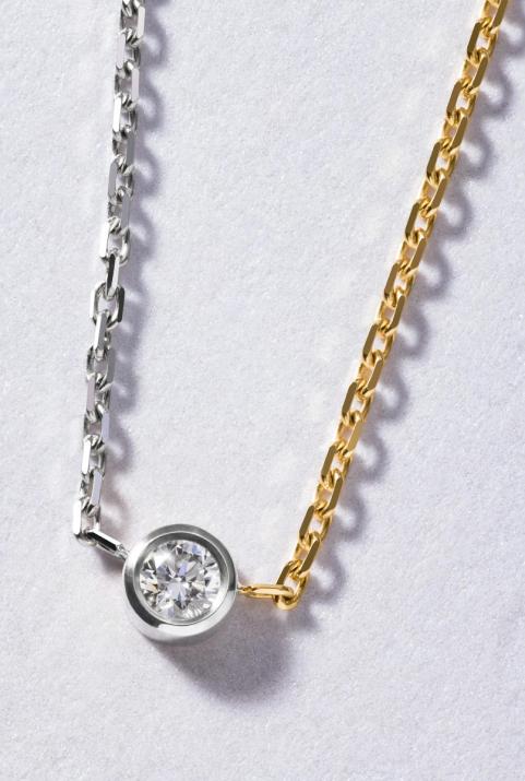 Collar de Cadena Pure bicolor Oro Blanco - Redline - 0++