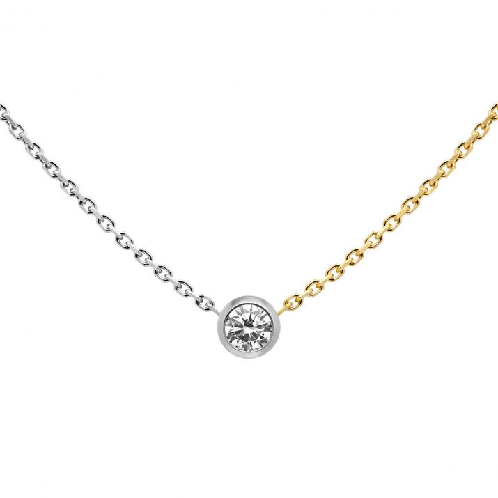 Collar de Cadena Pure bicolor Oro Blanco - Redline - 0++