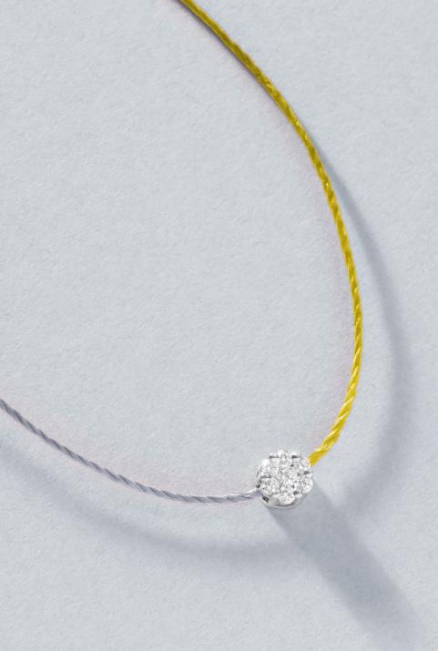 Pulsera Hilo Illusion bicolor Oro Blanco - Redline - 0++