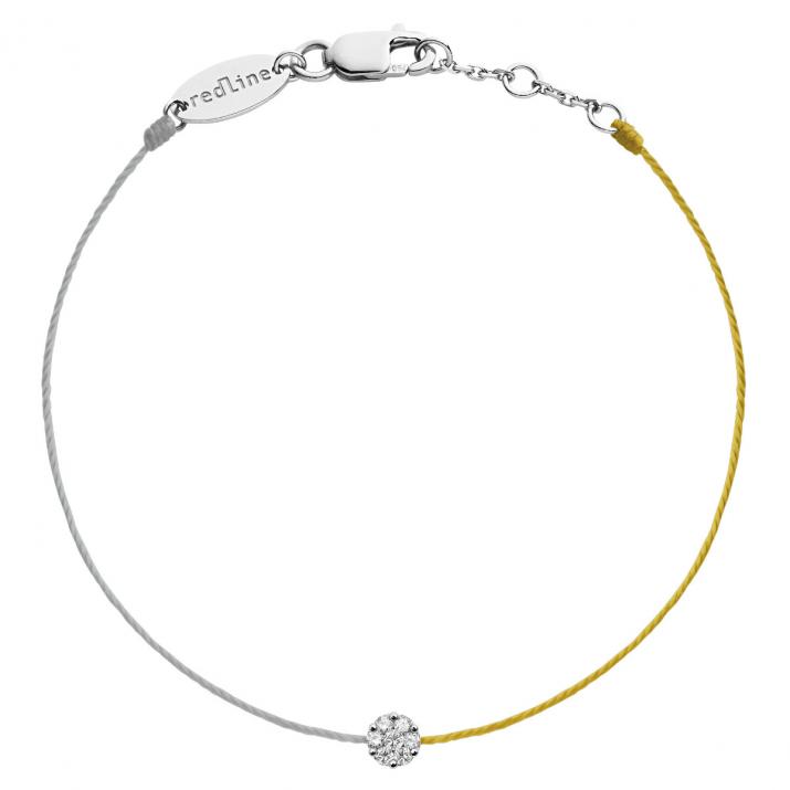 Pulsera Hilo Illusion bicolor Oro Blanco - Redline - 0++