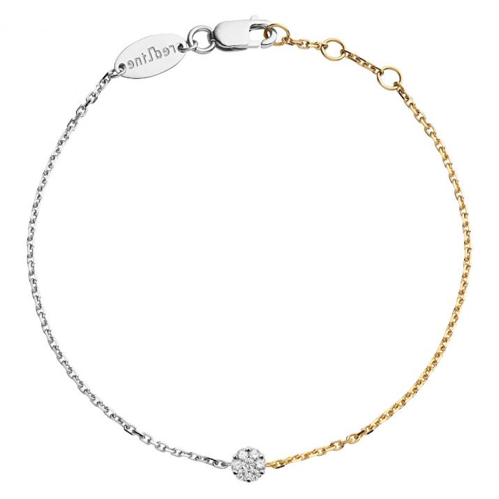 Collar de Cadena Illusion bicolor Oro Blanco - Redline - 0++