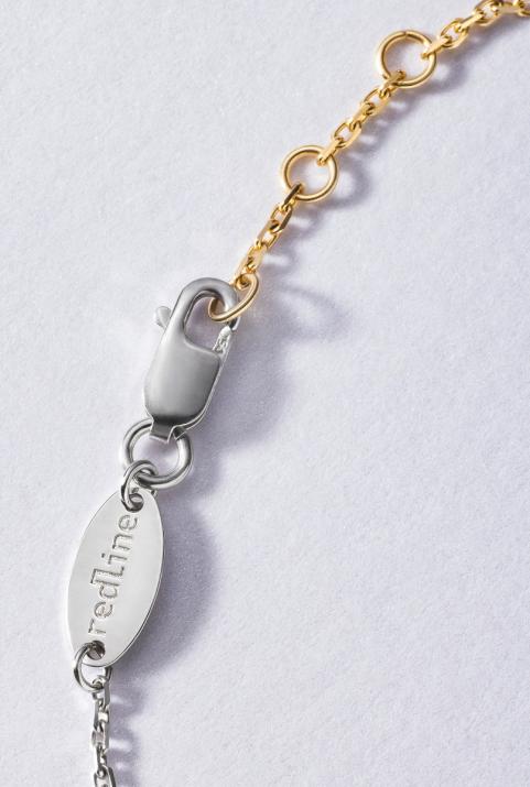 Collar de Cadena Illusion bicolor Oro Blanco - Redline - 0++