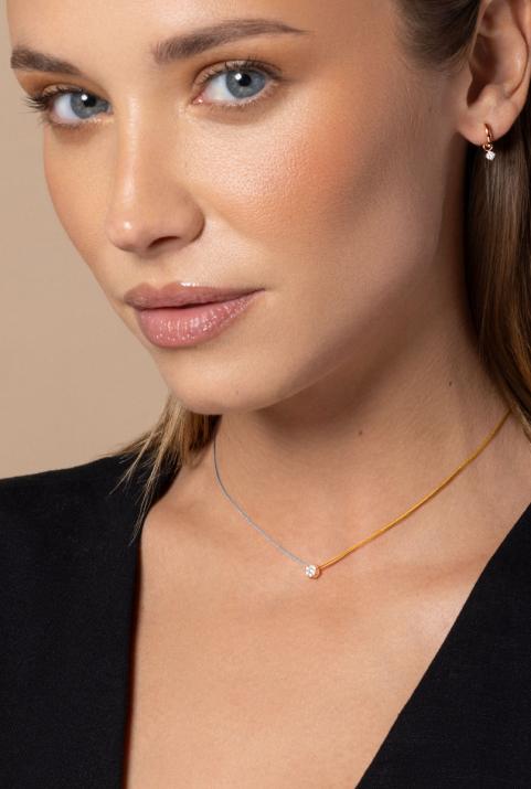 Collar de Hilo Illusion bicolor Oro rosa - Redline - 0++