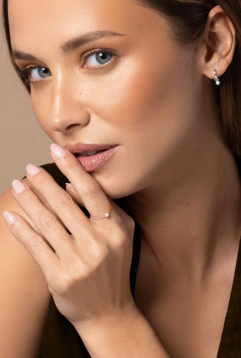 Anillo de Alambre Illusion bicolor Oro Blanco - Redline - 0++