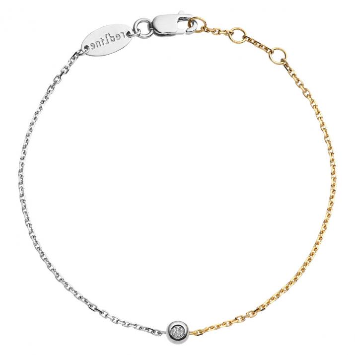 Pulsera de cadena Minimaliste bicolor  Oro Blanco - Redline - 0++