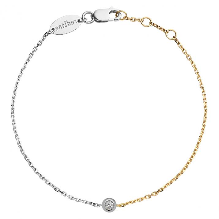 Pulsera de cadena Mini Pure bicolor  Oro Blanco - Redline - 0++