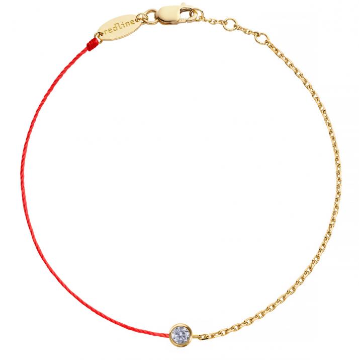 Pulsera Media Cadena Medio Hilo Serenity Oro Amarillo - Redline - 0++