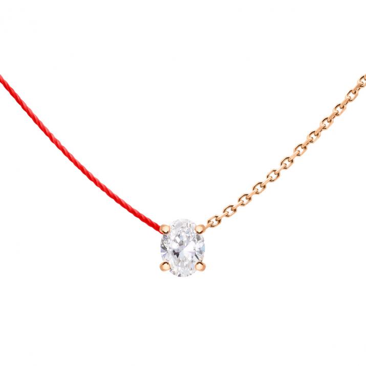 Collar Mitad Hilo Mitad Cadena Sa Baronne Oro Rosa - Redline