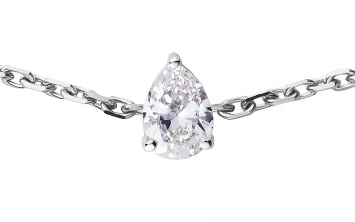 Pulsera en cadena con diamante de 0.10ct en base de oro blanco - Redline - 0++