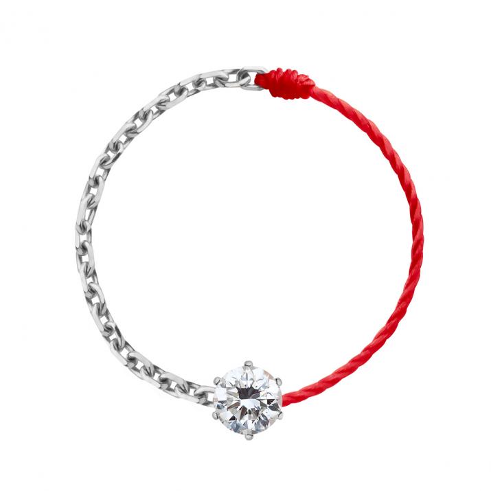 Anillo Absolu Doble en Oro Blanco - Redline - 0++