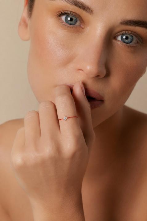 Anillo hilo brillante oro blanco - Redline - 0++