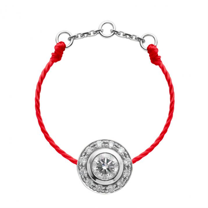 Anillo en hilo con diamante de 0.26ct en base de oro blanco - Redline - 0++