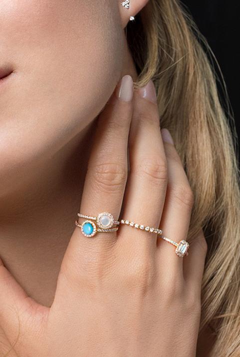 Anillo Reine Turquoise Oro rosa - Redline - 0++