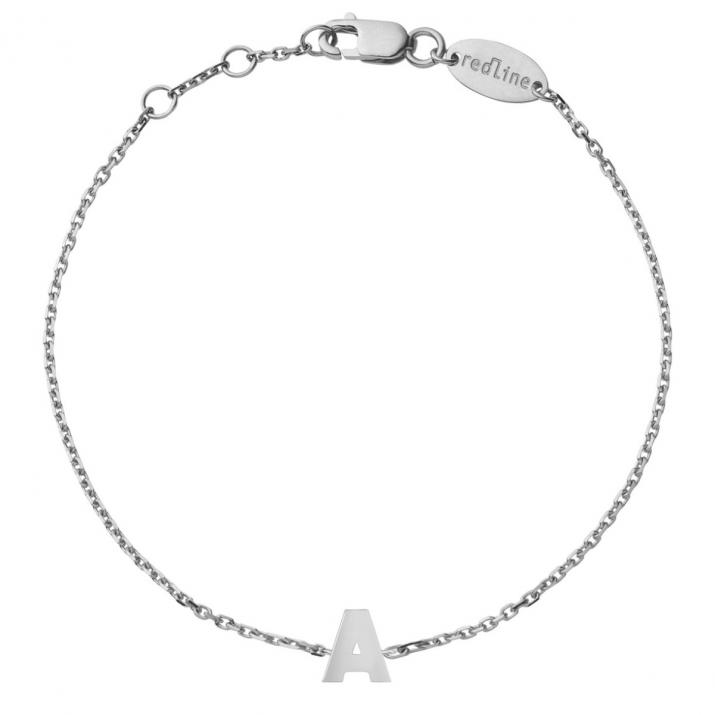 Pulsera Alfabeto Cadena en Oro Blanco - Redline - 0++