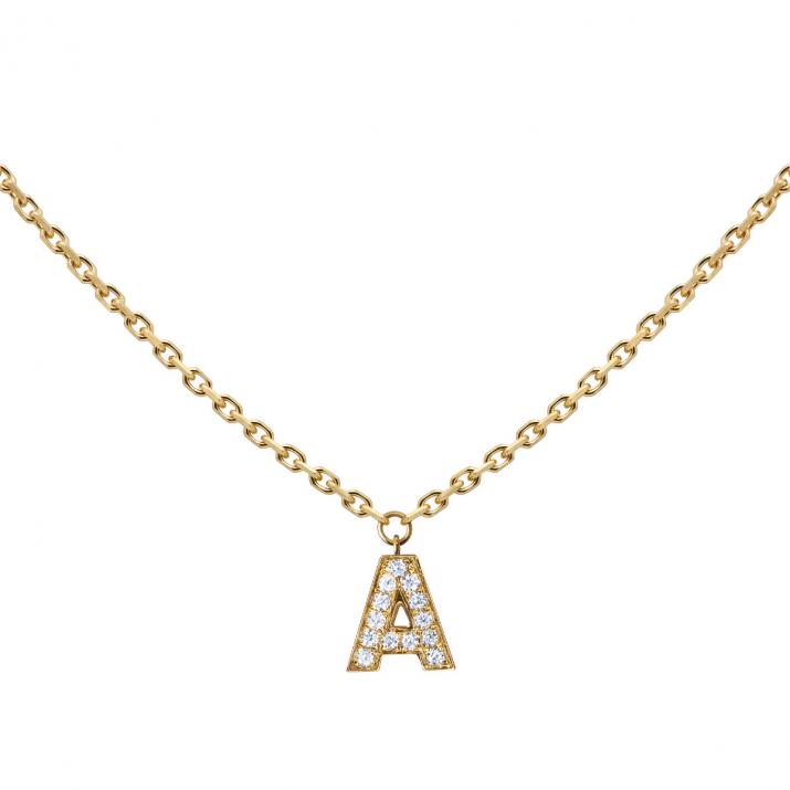 Collar diamante My Letter en oro amarillo - Redline - 0++