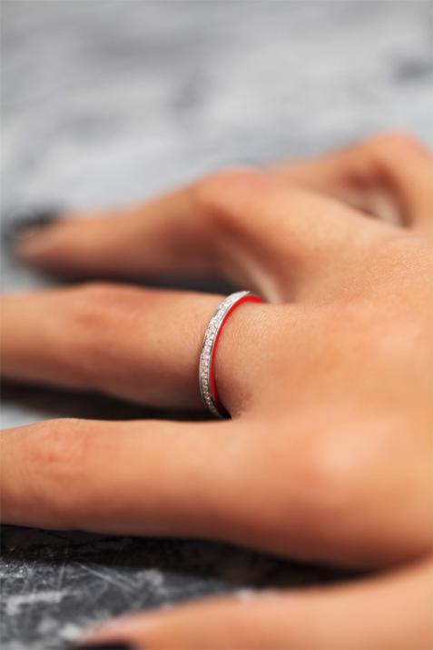 Anillo Si Joli Amour oro blanco - Redline - 0++