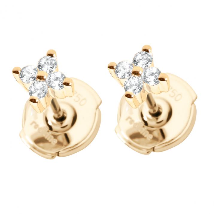Aretes brillantes en oro amarillo - Redline
