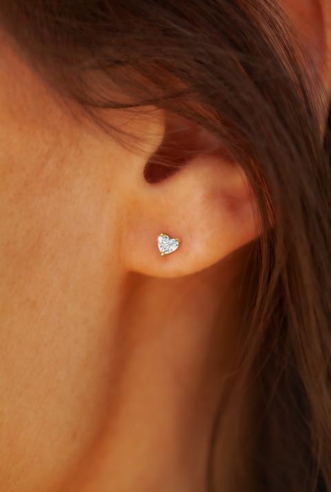 Pendientes chip Bien Aimé en oro amarillo - Redline - 0++