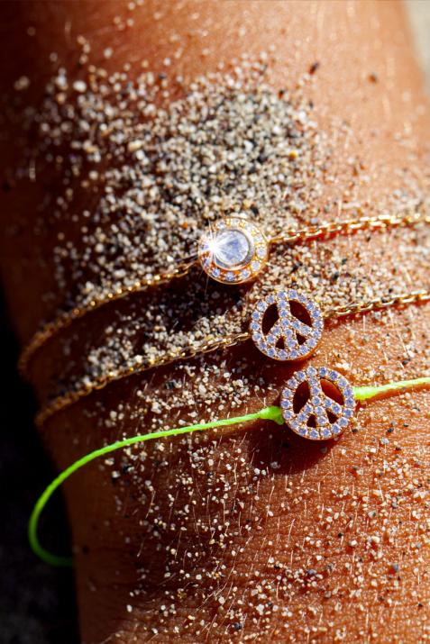 Pulsera en cadena con diamante de 0.26ct en base de oro blanco - Redline - 0++