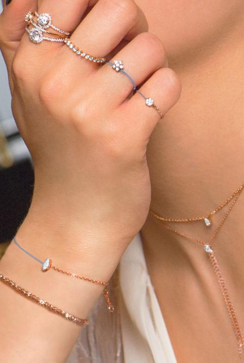 Pulsera de perlas martilladas en oro rosa - Redline - 0++