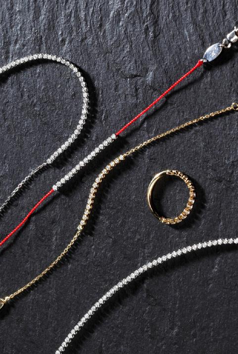 Pulsera en cadena con 0.29ct de diamantes en oro negro - Redline - 0++