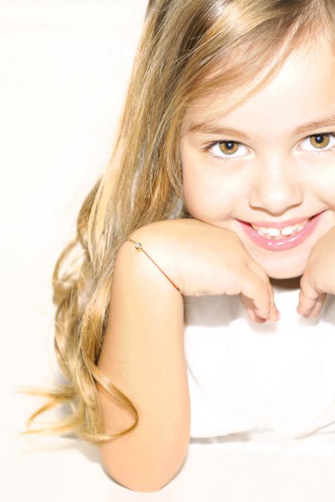Pulsera niño en hilo y cadena con diamante de 0.5ct en oro amarillo - Redline - 0++