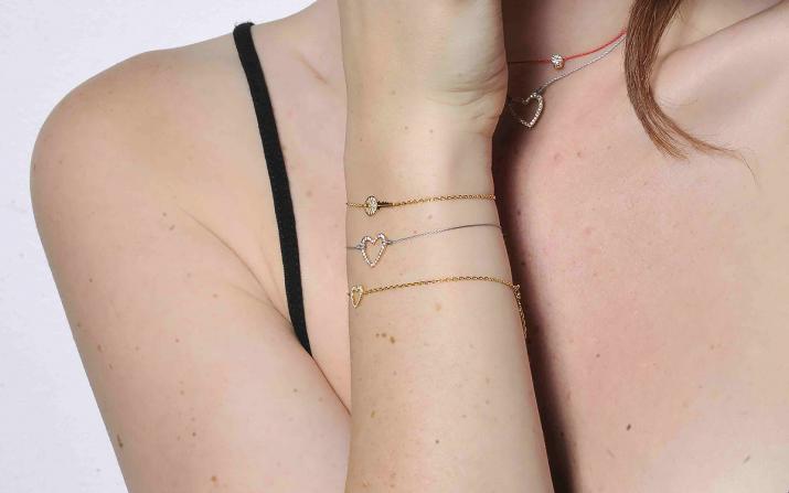 Chain Necklace Love Pavé Black Gold RedLine Jewelry - Redline - 0++