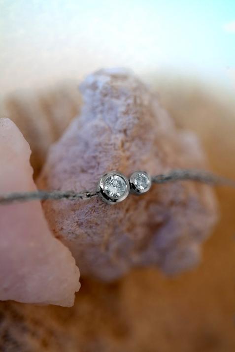 Pulsera en cadena con diamante de 0.15ct en oro negro - Redline - 0++