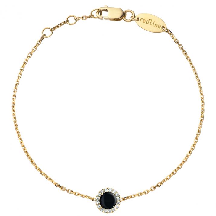 Pulsera de cadena Reine Onyx Oro Amarillo - Redline - 0++