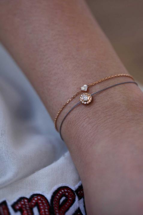 Pulsera en hilo con 0.26ct en base de oro amarillo - Redline - 0++