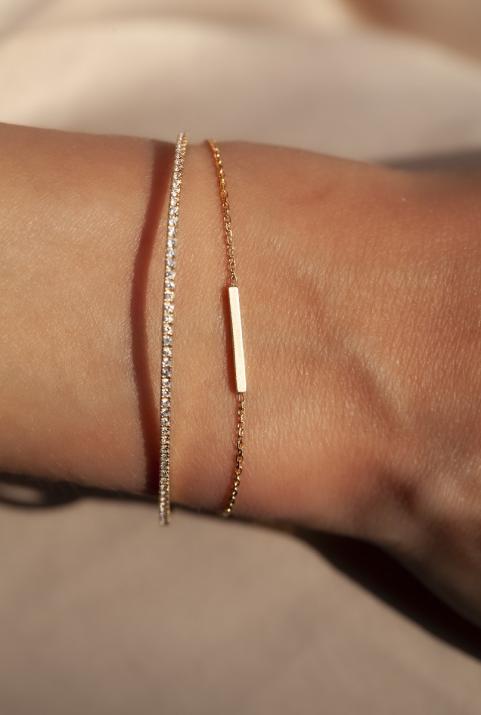 Yellow gold chain bracelet - Redline - 0++