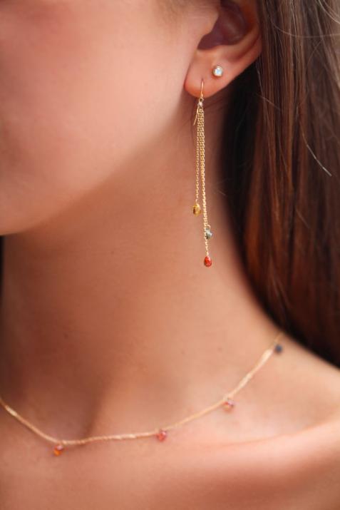 Earrings in Rose Gold - Redline - 0++