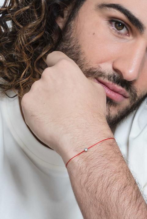 Pulsera hilo con diamante de 0.10ct en oro negro - Redline - 0++