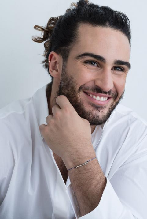 Pulsera de hilo y tubo con diamante con cierre en oro blanco - Redline - 0++