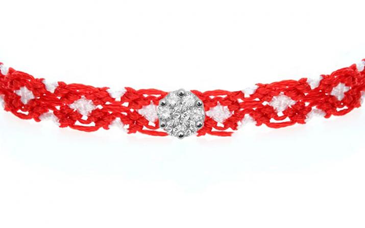 Pulsera multihilos con diamante de 0.5ct en oro blanco - Redline - 0++