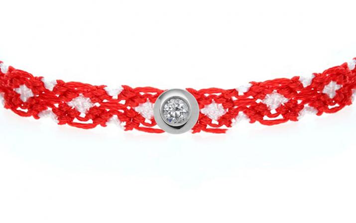 Pulsera multihilos con diamante de 0.5ct en oro blanco - Redline - 0++