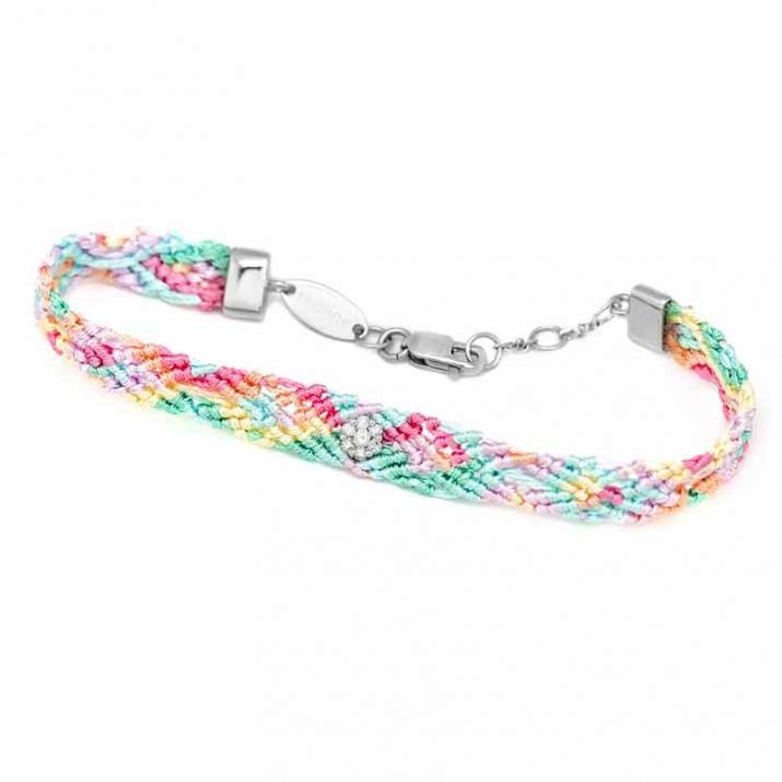 Pulsera multihilos con diamante de 0.5ct en oro blanco - Redline - 0++