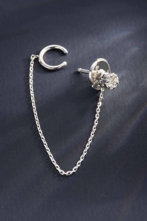 Illusion Impertinente pendientes de oro blanco - Redline - 0++