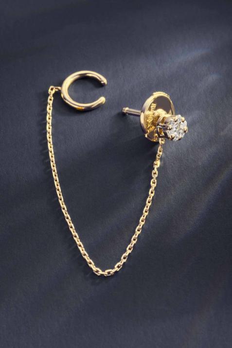 Illusion Impertinente pendientes de oro amarillo - Redline - 0++