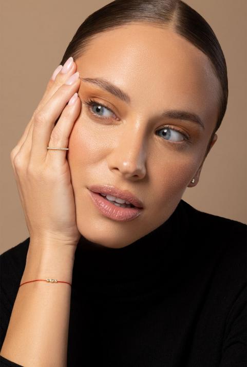 Anillo rígido con diamantes en oro amarillo - Redline - 0++