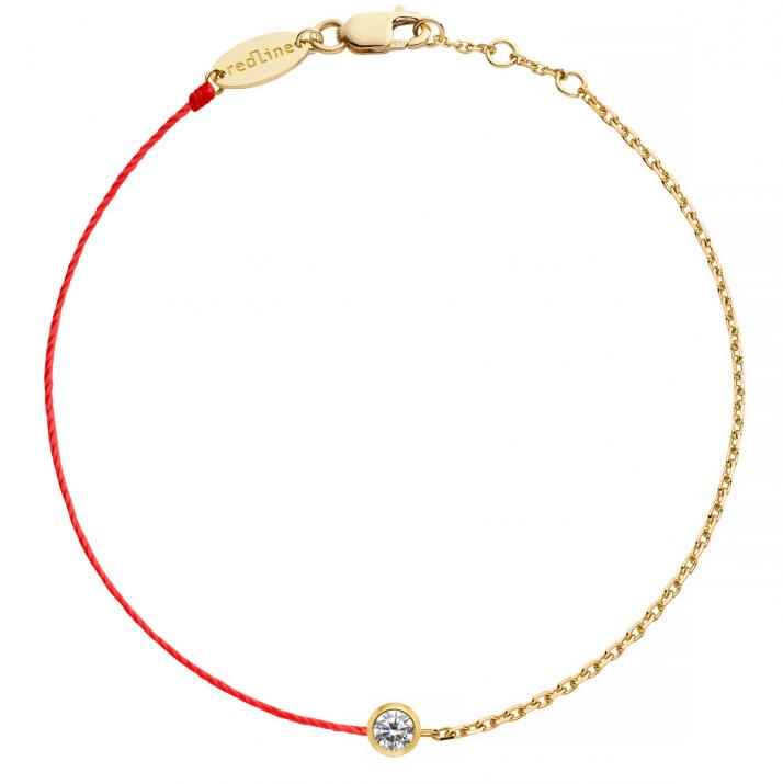 Pulsera Media Cadena Medio Hilo Dream Oro Amarillo - Redline - 0++