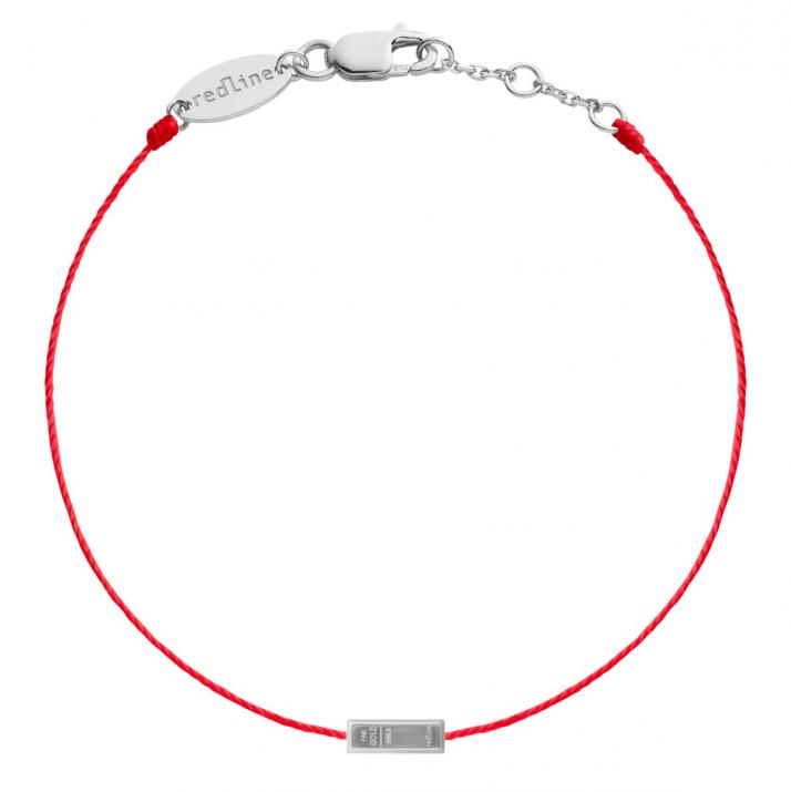 Pulsera hilo lingote oro blanco - Redline - 0++