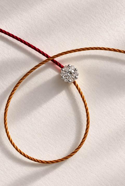 Pulsera Hilo Illusion bicolor Oro Blanco - Redline - 0++