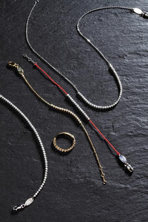 String Bracelet Marilyn Diamants Champagnes White Gold RedLine Jewelry - Redline - 0++