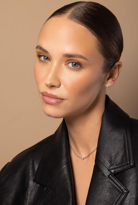 Collar de cadena para mujer con diamante de 0.05ct en oro negro - Redline - 0++